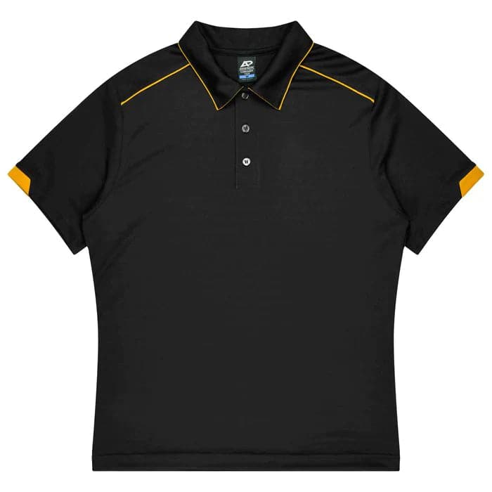 Aussie Pacific Currumbin Kids Polo Shirt 3320  Aussie Pacific BLACK/GOLD 4 