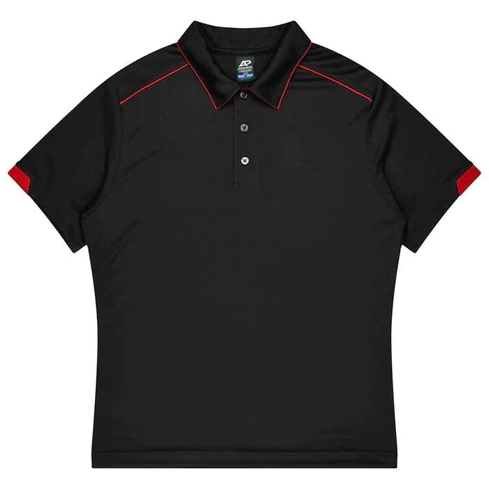 Aussie Pacific Currumbin Kids Polo Shirt 3320  Aussie Pacific BLACK/RED 4 