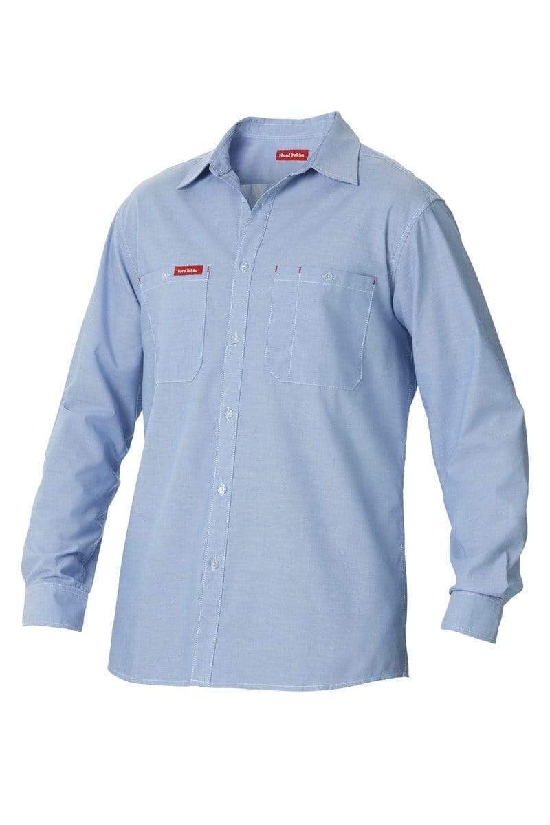 Hard Yakka Work Wear Blue ( BLU ) / S Hard Yakka LS CHAMBRAY SHIRT Y07338