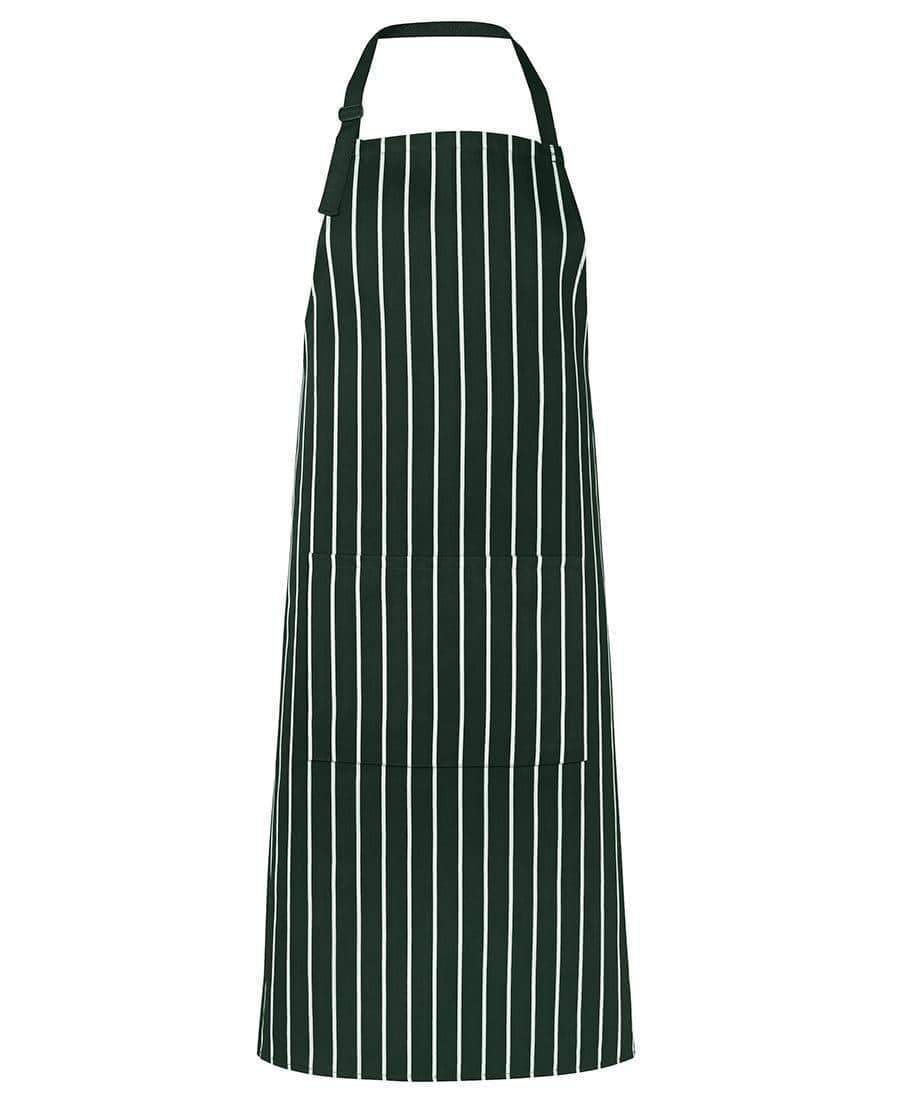 Jb's Wear Hospitality & Chefwear Bottle/White / BIB 86 x 93cm JB'S Bib Striped Apron 5BS