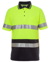 Jb's Wear Work Wear Lime/Navy / XS JB'S Hi-Vis Short Sleeve Traditional Polo 6HVST