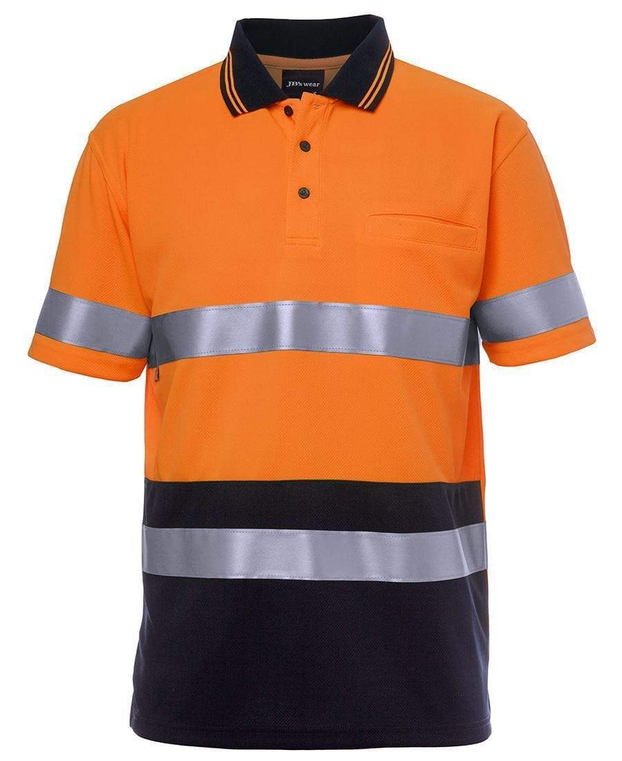 Jb's Wear Work Wear Orange/Navy / XS JB'S Hi-Vis Short Sleeve Traditional Polo 6HVST