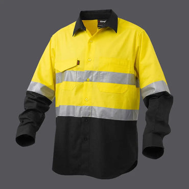 KingGee WorkCool 2 Hi Vis Reflective Long Sleeve Work Shirt K54880 - City Workwear