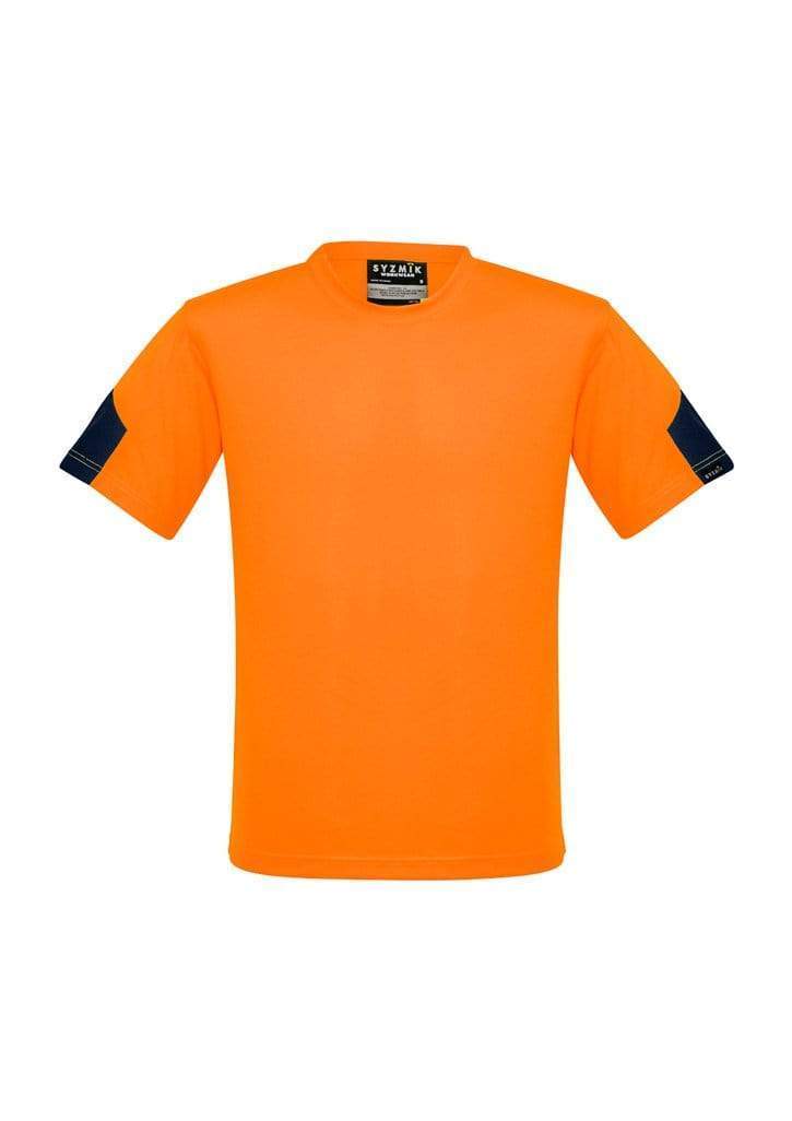 SYZMIK Men’s Hi Vis Squad T-Shirt ZW505 Work Wear Syzmik Orange/Navy XS 