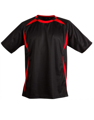 Winning Spirit Casual Wear Black/Red / S Shoot Soccer Tee Adult Ts85