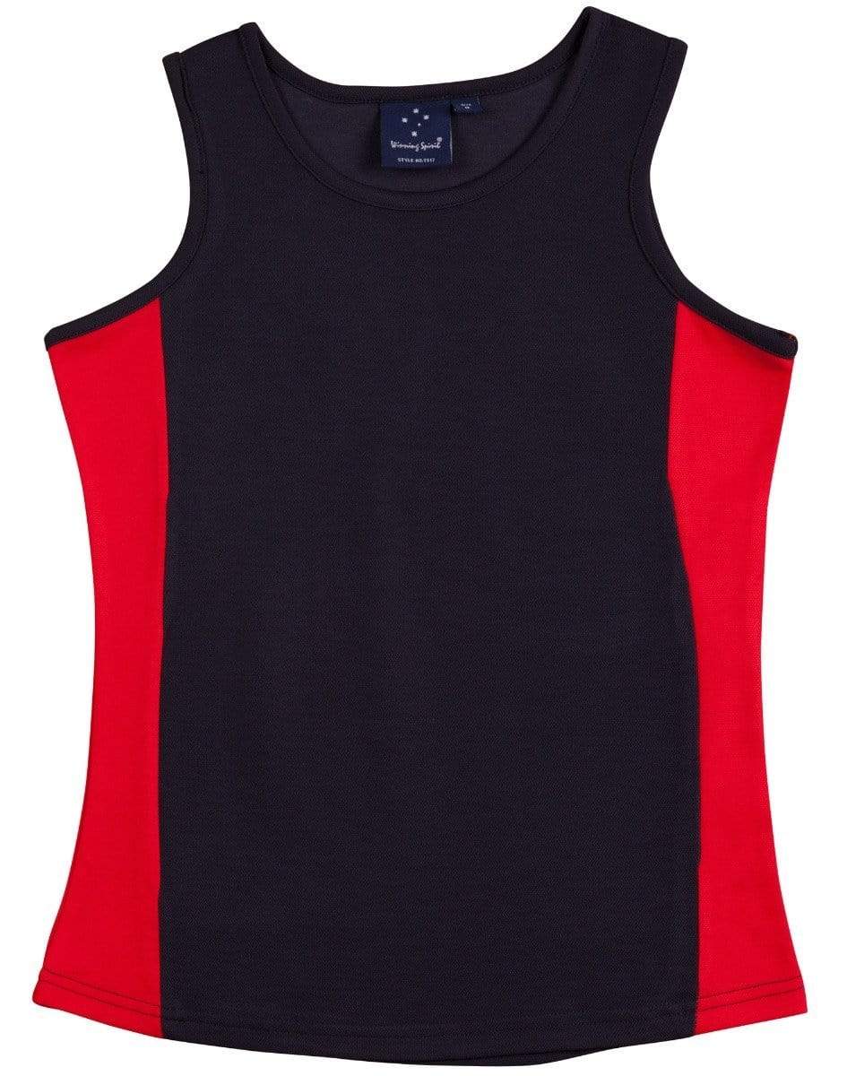 Winning Spirit Casual Wear Navy/Red / 18 WINNING SPIRIT TEAMMATE SINGLET Ladies  TS17