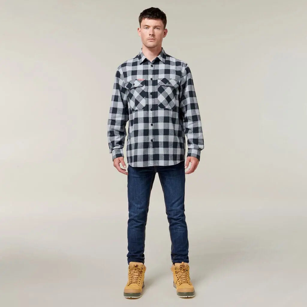 Hard Yakka Long Sleeve Check Flannel Shirt  Y07295 - City Workwear
