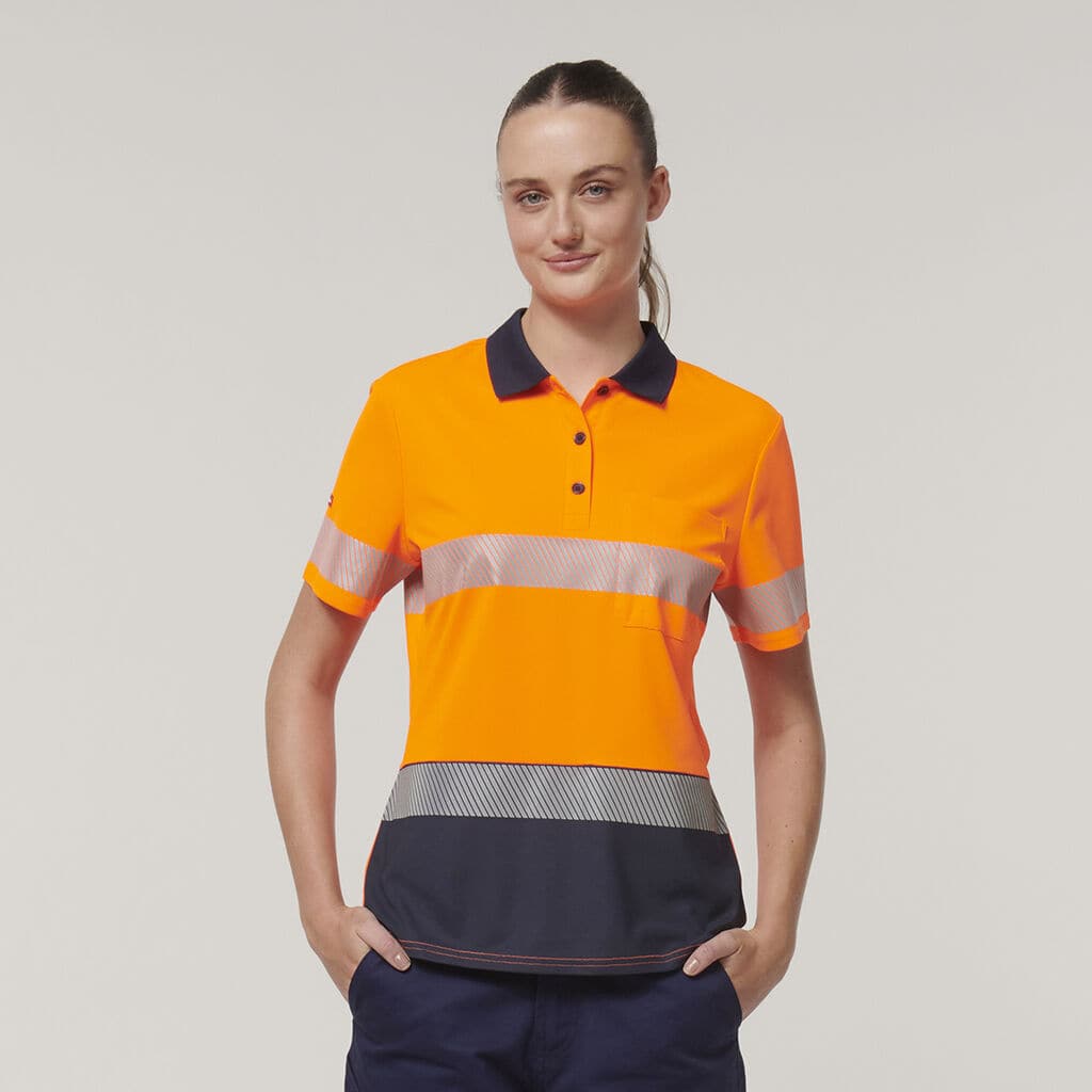 Hard Yakka Women s Hi Vis Taped Polo Shirt Y08602 City Workwear